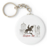 Boston Washington Profile Keychain