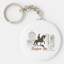 Boston Washington Profile Keychain