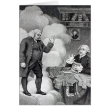 Boswell and the Ghost of Samuel Johnson Greeting Card
