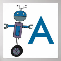 Bot on Wheels Poster