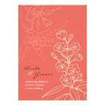 Botanica (Coral) Wedding Invitation