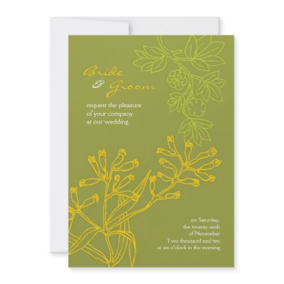 Botanica (Fern Green) Wedding Invites by poptasticbride