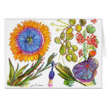 Botanical-59 Flowers and Leaves Card
