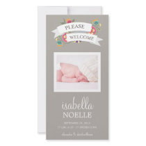BOTANICAL BABY | BIRTH ANNOUNCEMENT PHOTO GREETING CARD