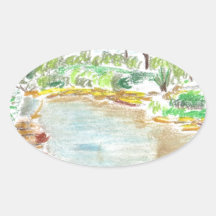 Botanical Gardens in Florida Oval Sticker