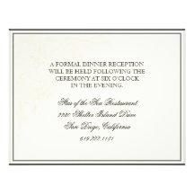 Botanical Pink Rose, Black - Reception Invite