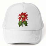 Botanical Poinsettia Cap hats