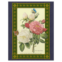 Botanical Red White Roses Custom Flyer