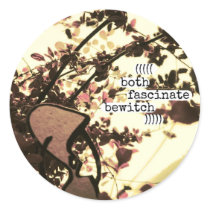 both fascinate bewitch round stickers