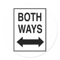 Both Ways Stickers