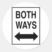 Both Ways Stickers