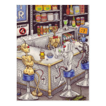 Bots' Nite Off postcard