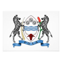 Botswana Coat of Arms Invitations