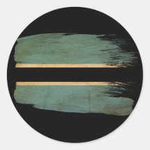 Botswana Flag Round Sticker