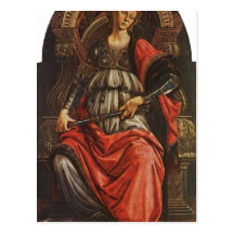 Botticelli, Sandro Fortitudo 1470 Technique Temper Postcard