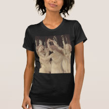 Botticelli's Three Graces Black T T Shirt