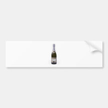 Bottle of Champagne with blank label Bumper Sticker