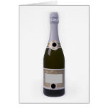 Bottle of Champagne with blank label Card