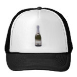 Bottle of Champagne with blank label Mesh Hats