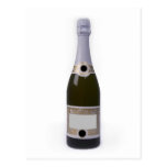 Bottle of Champagne with blank label Postcards