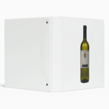 Bottle of quality wine with blank label binder