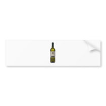 Bottle of quality wine with blank label bumper sticker
