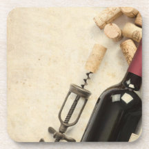 Bottle of Wine Beverage Coaster