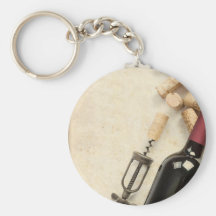 Bottle of Wine Key Chains