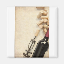 Bottle of Wine Refrigerator Magnet