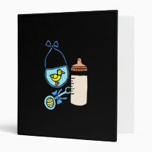 bottle rattle bib - blue 3 ring binders