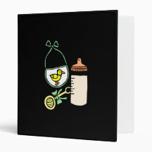 bottle rattle bib green binders