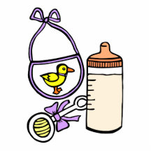 bottle rattle bib lavender photo cutouts