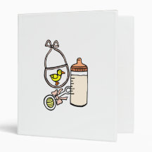 bottle rattle bib peach 3 ring binder