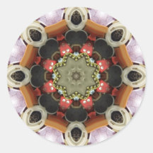 Bottlecap Mandala Round Sticker