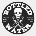 Bottled Water Round Stickers