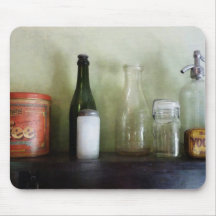 Bottles and a Coffee Can Mouse Pads
