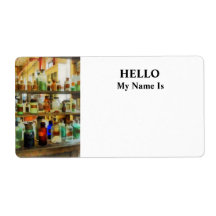Bottles of Chemicals Green and Brown Custom Shipping Label