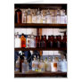 Bottles of Chemicals on Shelves Greeting Card