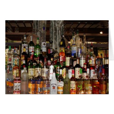 Bottles of Liquor Card by elysee29