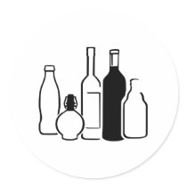 Bottles Round Sticker