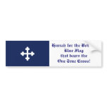 Bottony Blue Flag, Hurrah! bumper stickers