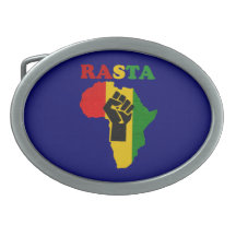Boucle de ceinture de puissance noire de Rasta