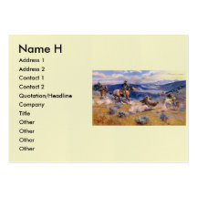 Boucles de Charles M. Russell et Horses rapide (19 Modèles De Cartes De Visite