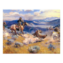 Boucles de Charles M. Russell et Horses rapide (19 Faire-part Personnalisé