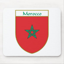 Bouclier de drapeau du Maroc Tapis De Souris