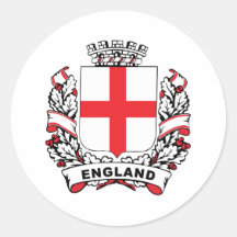 Bouclier de l'Angleterre Autocollants Ronds