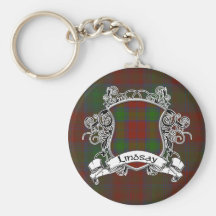 Bouclier de tartan de Lindsay Porte-clé