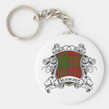 Bouclier de tartan de Stewart Porte-clé