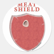 Bouclier de viande adhésifs ronds