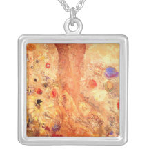 "Bouddha collier de pendentif d'argent dans sa jeu
